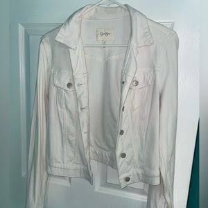 Perfect Spring Jessica Simpson White stretch Denim Jacket medium